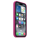 Apple iPhone 16 Silikon Case mit MagSafe Fuchsia